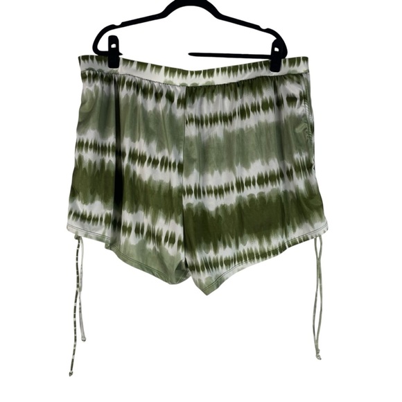 Cacique SWIM Tankini Bathing Suit Set 28 Plus Green Washy Stripes - Picture 9 of 15